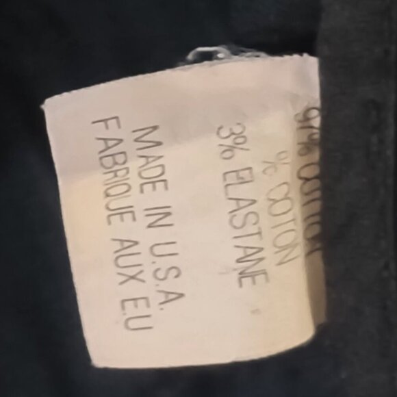 Theory Cotton Twill Flare Leg Pant Black Double Side Button Placket Front Size 6 - Picture 6 of 7